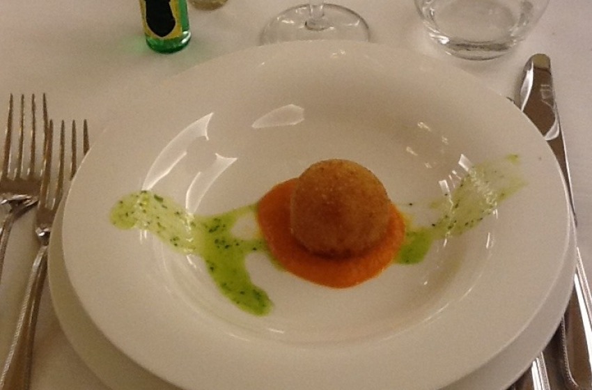 Mozzarella e Baccal&agrave; con Spuma di Pomodoro