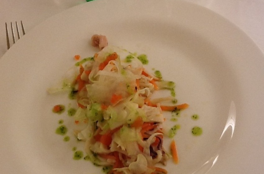 Insalatina di Mare con Ortaggi e Gelatina d'Arance