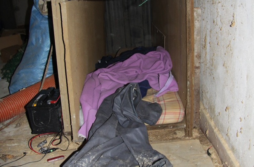 Il "covo" del bombarolo