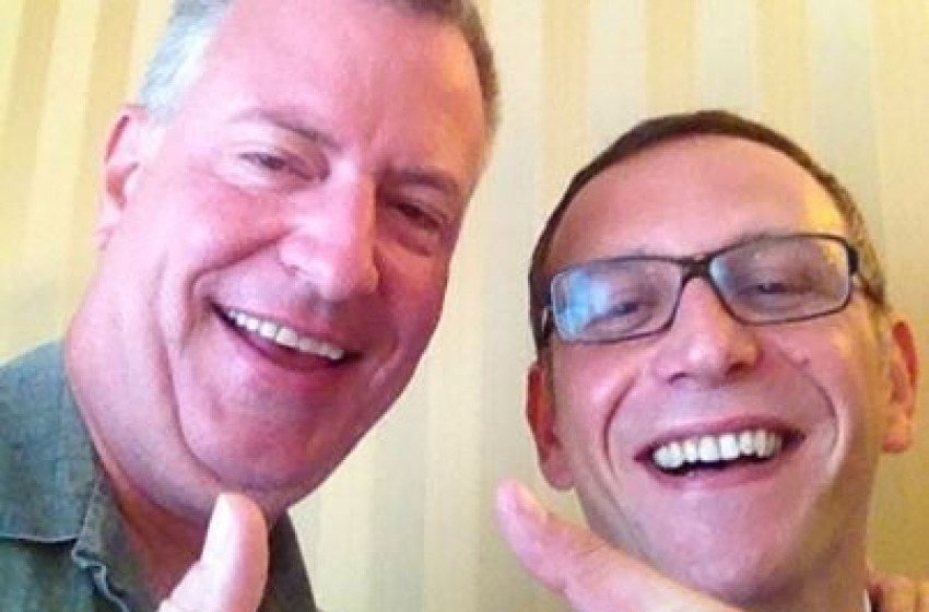 Selfie Alessandrini De Blasio