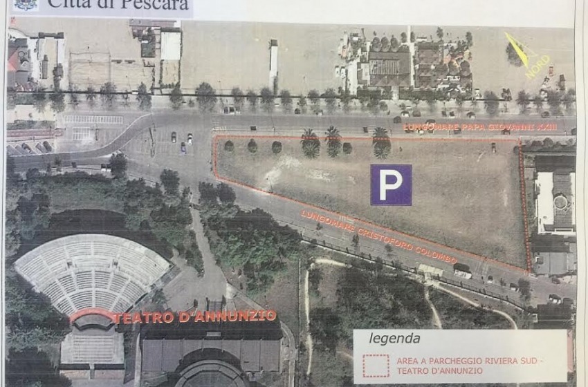 Pescara Parcheggi, tre euro per parcheggiare davanti al D'Annunzio