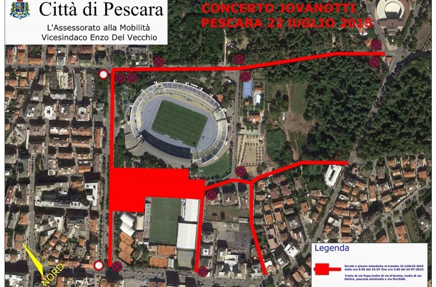 Pescara Sud blindata per il concerto di Jovanotti, è polemica