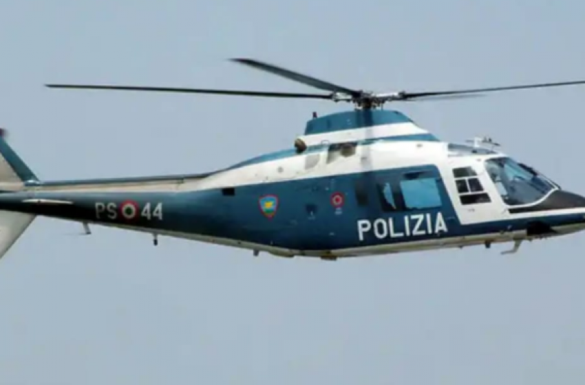 Polizia in elicottero scopre mega piantagione di marjiuana sul Fiume Pescara
