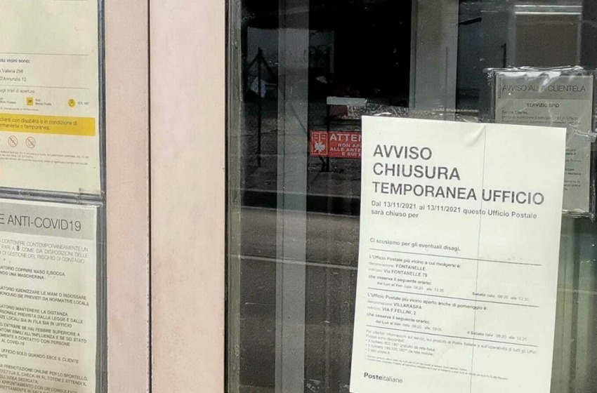 Colpo da 180mila euro all'ufficio postale di via Tirino