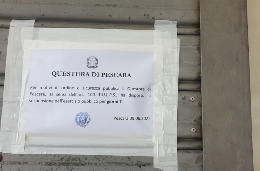 Pescara, Liguori (Questura) fa chiudere tre bar