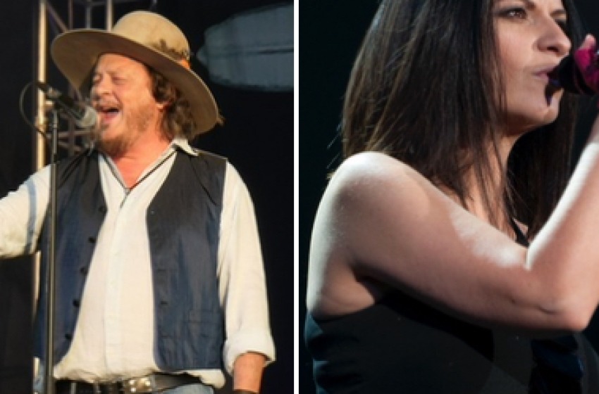Zucchero e Laura Pausini allo stadio Adriatico