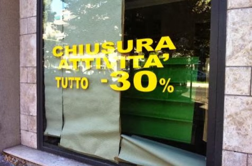 Commercio in profondo rosso