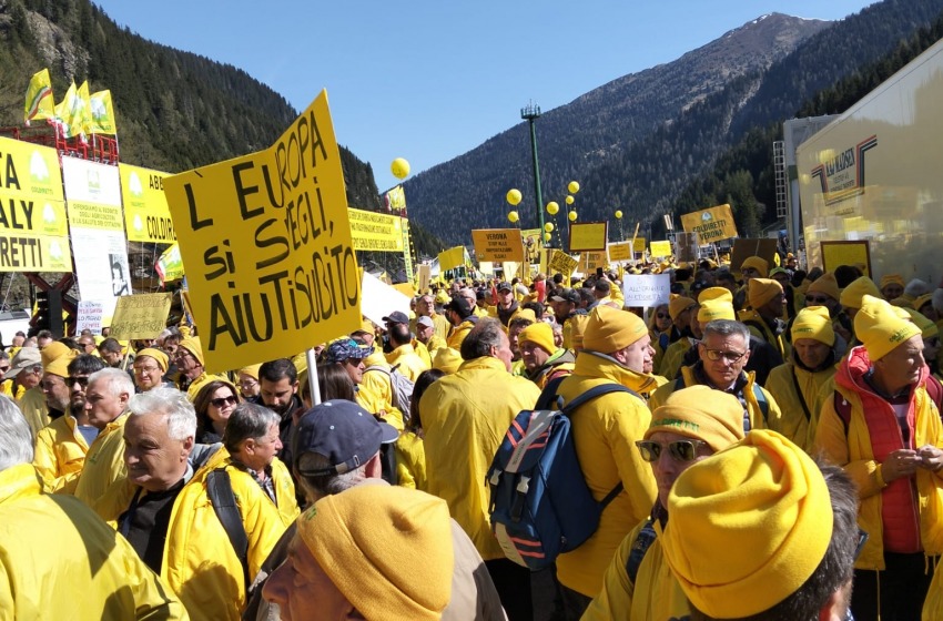 Diecimila agricoltori al Brennero per difendere il Made in Italy