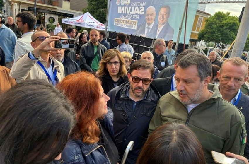 Salvini a Chieti per la campagna elettorale