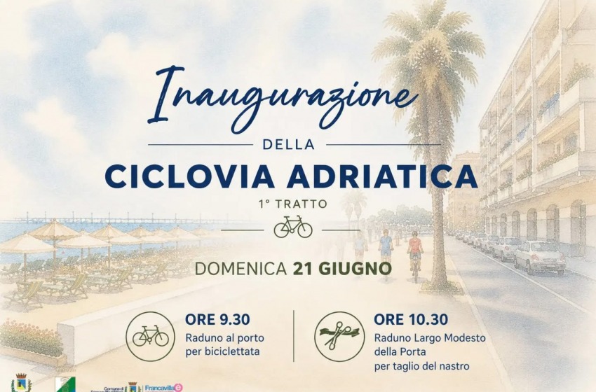 Lavori conclusi per il primo tratto della Ciclovia Adriatica 