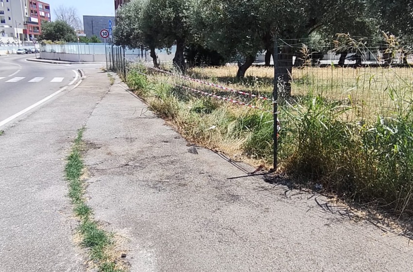 Paura in via 8 Marzo: auto "fuori controllo" abbatte recinzione del parco