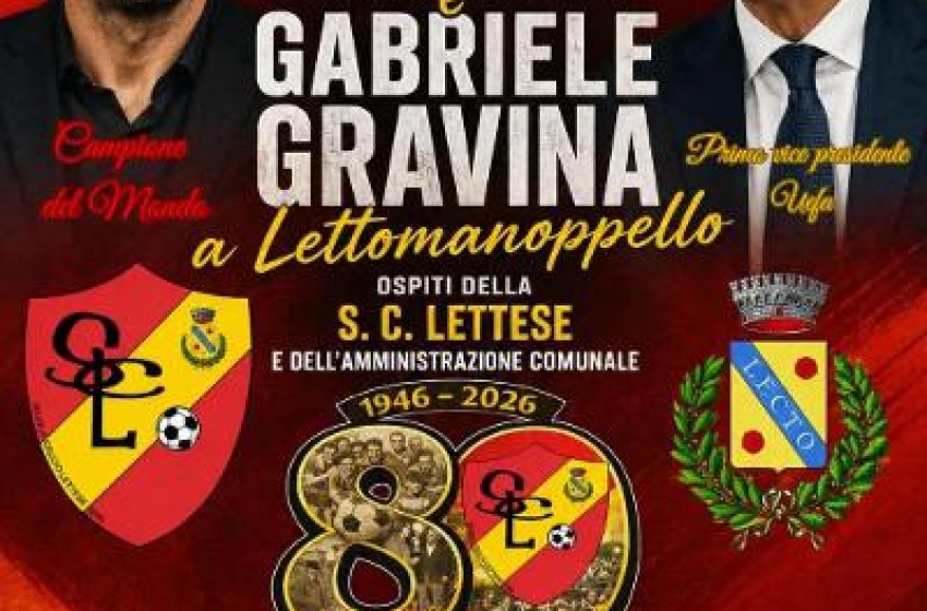 Lettomanoppello, 80 anni di Scuola Calcio: il 23 settembre arrivano Buffon e Gravina