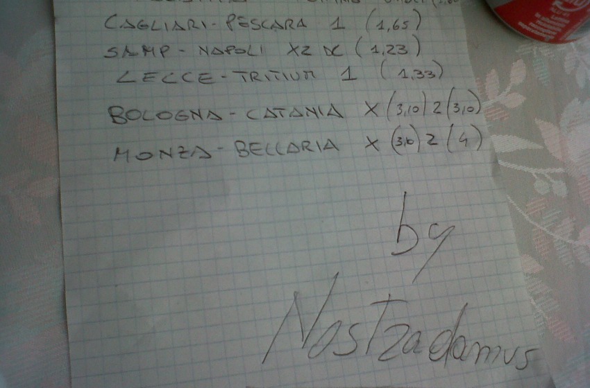 Il "foglio" di Nostradamus