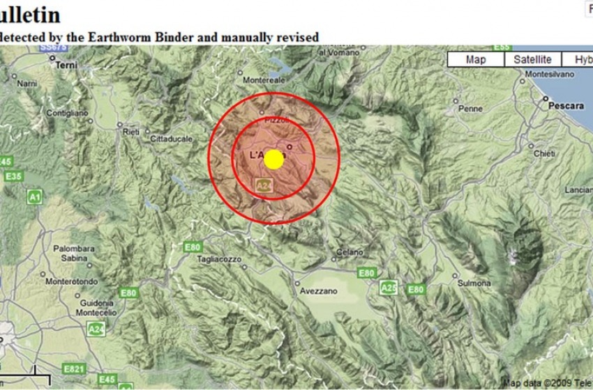 Forte scossa di terremoto di magnitudo 3,5 a L'Aquila