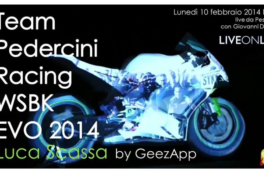 La nuova moto SBK del Team Pedercini Racing in diretta LIVEonLTE